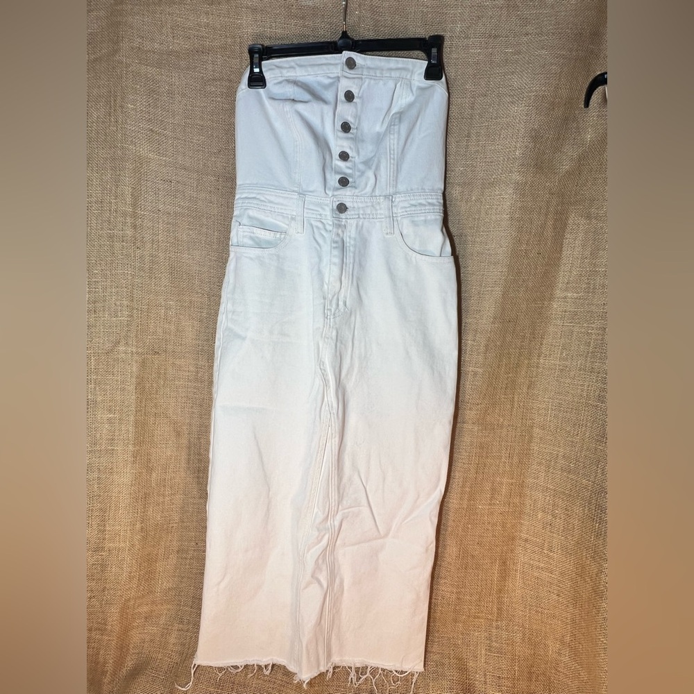 Sincerely Jules Ivory Denim Button-Up Dress